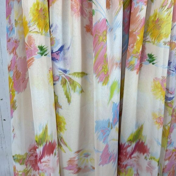 Zara V Neck Halter Floral Print Sleeveless Bloggers Favorite Long Maxi Dress - Picture 6 of 12